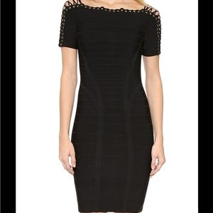Herve Leger Black Bandage Dress L
